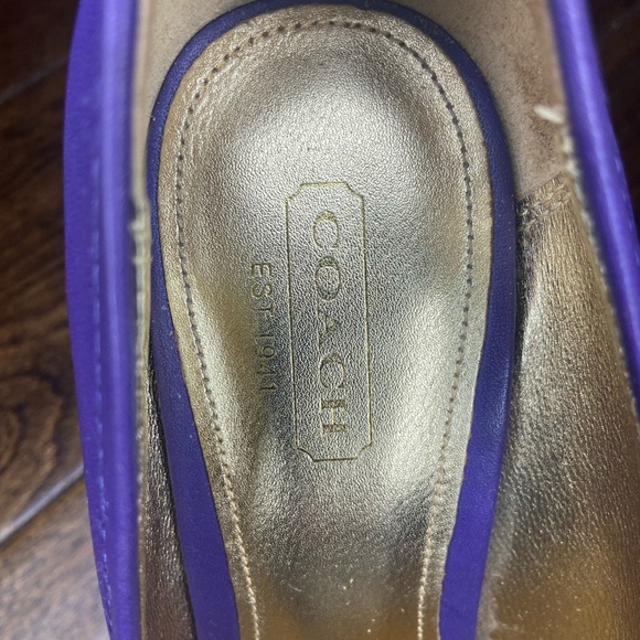 Coach Purple Leather High Heels Size 7 - Picture 5 of 8